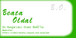 beata oldal business card